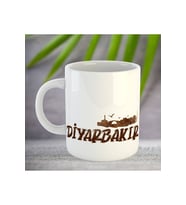 Şehir Porselen Kupa - Diyarbakır (Beyaz)