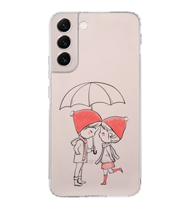Samsung Galaxy S22 Plus Uyumlu Kamera Korumalı Kapak Aşk Tasarımlı  Şeffaf Kılıf