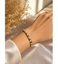 Gold Minimal Taşlı Bileklik