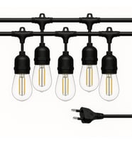 Ledx KB00001 5’li E27 Duy Sıralı 5 Metre Lamba Kablosu (5 Adet Duy İçerir)