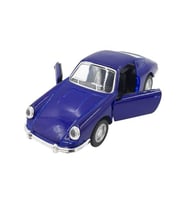 Nostaljik Klasik Metal Çek Bırak Araba Mavi Kapılar Açılır ( 1/36 Ölçek ) Mod:4