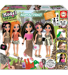 - My Wild Print Modeli Oyuncak Bebek Tasarlama Seti, 150'den Fazla Görünüm ve 40'tan Fazla Aksesuar ile Kişiselleştirme, 6-8 Yaş Erkek ve Kız Çocukları için (20098)
