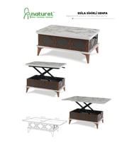 ESİLA SİHİRLİ SEHPA BEYAZ MERMER