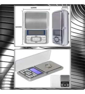 TAN EXPRESS Fuji Dijital Hassas Elektronik Kuyumcu Cep Terazisi Tartı 200 gr / 0.01 gr (Silver)