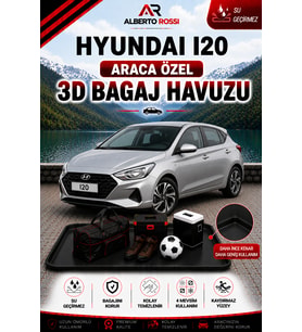 Hyundai I20 2020 - 2026 Araca Özel 3D Bagaj Havuzu