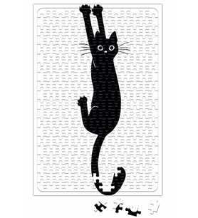 Yaramaz Kedi Black Cat Holding Puzzle 240 Parça Yapboz
