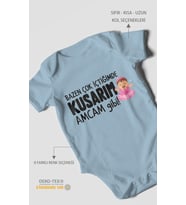 Amcaya Özel Kısa Kollu Bebek Body %100 Pamuk