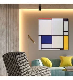 Tekli Kare Kanvas Tablo Piet Mondriaan 1926 Composition 3