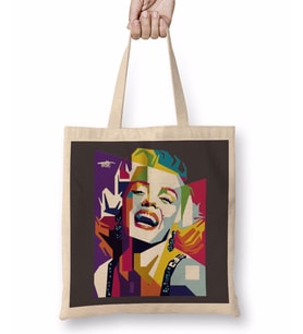 Marilyn Monroe 6 Bez Çanta Uzun Saplı