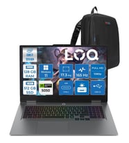 Lenovo Loq 17IRX10 Intel Core I7 13650HX 128GB Ddr5 512GB SSD RTX5050 8gb 115W Windows 11 Home 17.3 Inç Fhd (1920X1080) IPS 300NITS 165HZ %100 Srgb Taşınabilir Bilgisayar W83JH006CTRH43 + Zetta Çanta