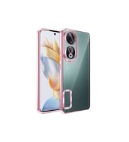 Honor 90 Uyumlu Kılıf Kamera Korumalı Logo Gösteren Zore Omega Kapak (Rose Gold Altın)