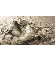 3D  Boyutlu Kabartma Atlar Relief Duvar Kağıdı