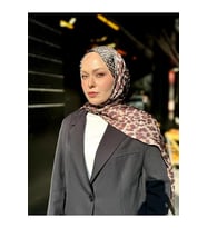 İdol Saten İpek Şal - 04434 (Acı Kahve)