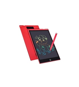 12 Inc Renkli Lcd Grafik Dijital Kalemli Çizim Tableti Yazı Tahta Not Yazma Eğitim Tableti Kırmızı