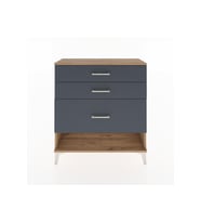 Arges Şifonyer 3 Çekmeceli 88x30x96 Çam-Antrasit