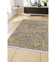 Çok Renkli Vintage Dokuma Pamuk Taban Kaymaz Kilim KLM128