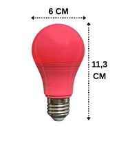 (1 Adet) Osaka 10W Pembe Işık E27 Duylu (Kalın Duy) Led Ampul