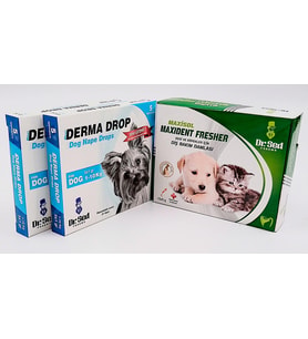 Dr Sed Pharma Derma 1-10 kg Köpek Dış Parazit Damla 2 Paket + Veteriner Onaylı Ağız Kokusu Giderici 