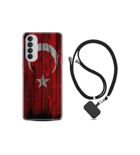 Oppo Reno 4 Pro Kılıf Desenli Silikon Boyun Askılı Şanlı Türk Bayrağı 2 1317