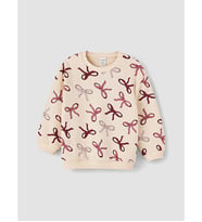 LC WAIKIKI Ekru Baskılı Kız Çocuk Kalın Sweatshirt