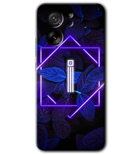 Xiaomi Mi 13T Pro Kılıf HD Desen Baskılı Arka Kapak - Dark Neon Yaprak İ Harfi