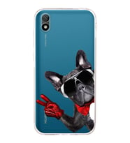 PrintiFy Huawei Y5 2019 ile Uyumlu Köpek 2 Kamera Korumalı Şeffaf Kılıf