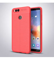 Lexroo Huawei Honor 7X Kılıf Niss Silikon Kılıf - Kırmızı