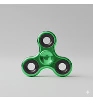 Uzun Süre Dönen Metal Stres Çarkı - YEŞİL Rengi / Fidget Spinner (Orman Yeşili)