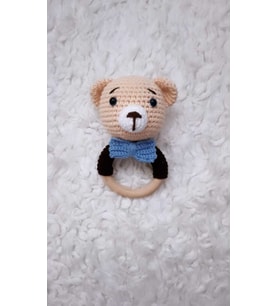 Ayıcık Çıngırak Amigurumi Organik Oyuncak