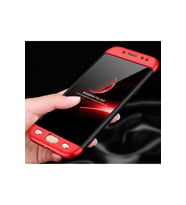 Samsung Galaxy J5 Pro Uyumlu Kılıf Zore Ays Kapak (Siyah-Kırmızı)
