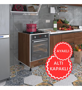 Kenzlife ankastre modülü kabini radon cvz fırın ocak dolabı kapaklı ayaklı (Karışık)