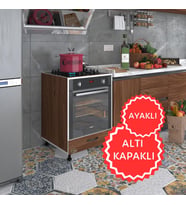 Kenzlife ankastre modülü kabini radon cvz fırın ocak dolabı kapaklı ayaklı (Karışık)