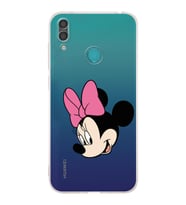 Huawei Y7 2019  Kamera korumalı Kapak Minnie Mouse Tasarımlı  Şeffaf Kılıf