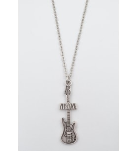 Nirvana Elektro Gitar Gümüş Kaplama Düz Zincir Kolye
