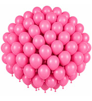 Pembe Renk Lateks Pastel Balon (30 cm) - 100 Adet