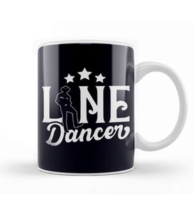 Line Dancer Choreographer Western Country Music Linedance Kupa Bardak Porselen