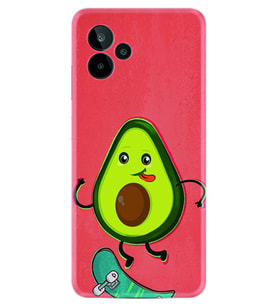 General Mobile GM 24 Pro Kılıf Silikon Desen Özel Seri Avokado Skate 1741