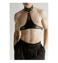 Şık Erkek Deri Kemer, Erkek Deri Harness Kemer (Siyah)