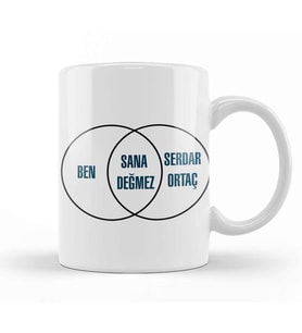 Ben Sana Değmez Serdar Ortaç Komik Kupa Bardak Porselen