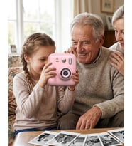 Hd Ekranlı Çocuk Fotoğraf Makinesi Video Kayıt Baskı Kağıdı Kalem Hediyeli