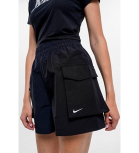Nike NSW Essential Woven 5 Hr Cargo Short 5 inç Kargo Kadın Şort Siyah