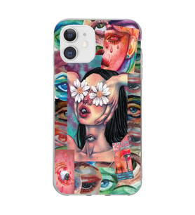 Iphone 11 Uyumlu Aesthetic Vintage Tasarımlı Şeffaf Telefon Kılıfı