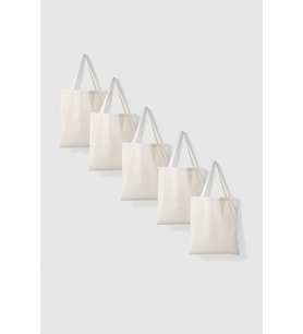 Punch Bez Çanta 35x40 5 Adet %100 Pamuk Alışveriş Çantası Ham Bez Çanta Punch Yapımı İçin Uygun