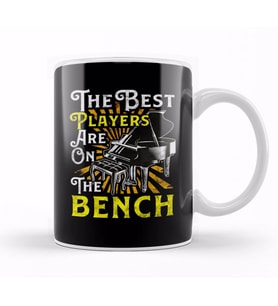 The Best Players Are On The Bench Cute Piano Pun Kupa Bardak Porselen