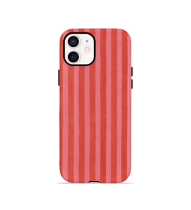 iPhone 11 Vorian Çift Katmanlı MagSafe Kılıf Tomato Red Stripe