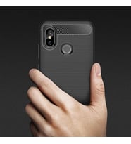 Xiaomi Mi 8  Dark Ultra Koruma Karbon Fiber Doku Silikon Kılıf-(5775) - GLST1028-7482