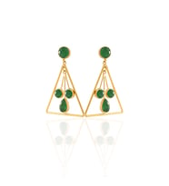 Kadir Jewellery 22 Ayar Altın Kaplama Kadın Sallantılı Küpe -El İşçiliği Ve Hipoalerjenik Küpe