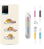 Vivo Y11S Y21S Y20 Y20S Y70 Kılıf Kablo Koruma Spiral Silikon Sweety Egg 1322