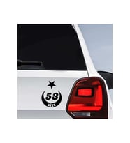 Ay Yıldız Rize Plakası 53 Oto Cam Sticker 11*8 Cm