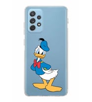 Samsung Galaxy A72  Kamera Korumalı  Kapak Donald Duck Tasarımlı  Şeffaf Kılıf